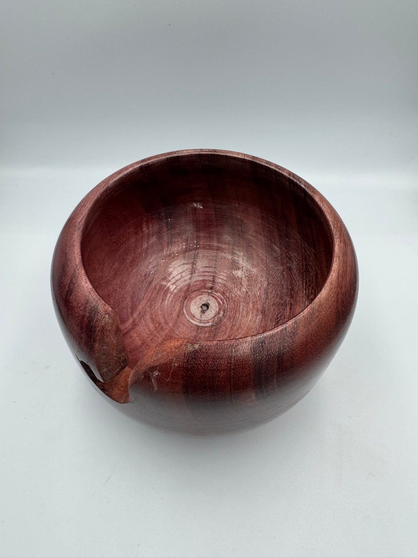 Wood Yarn Bowl -- Purpleheart