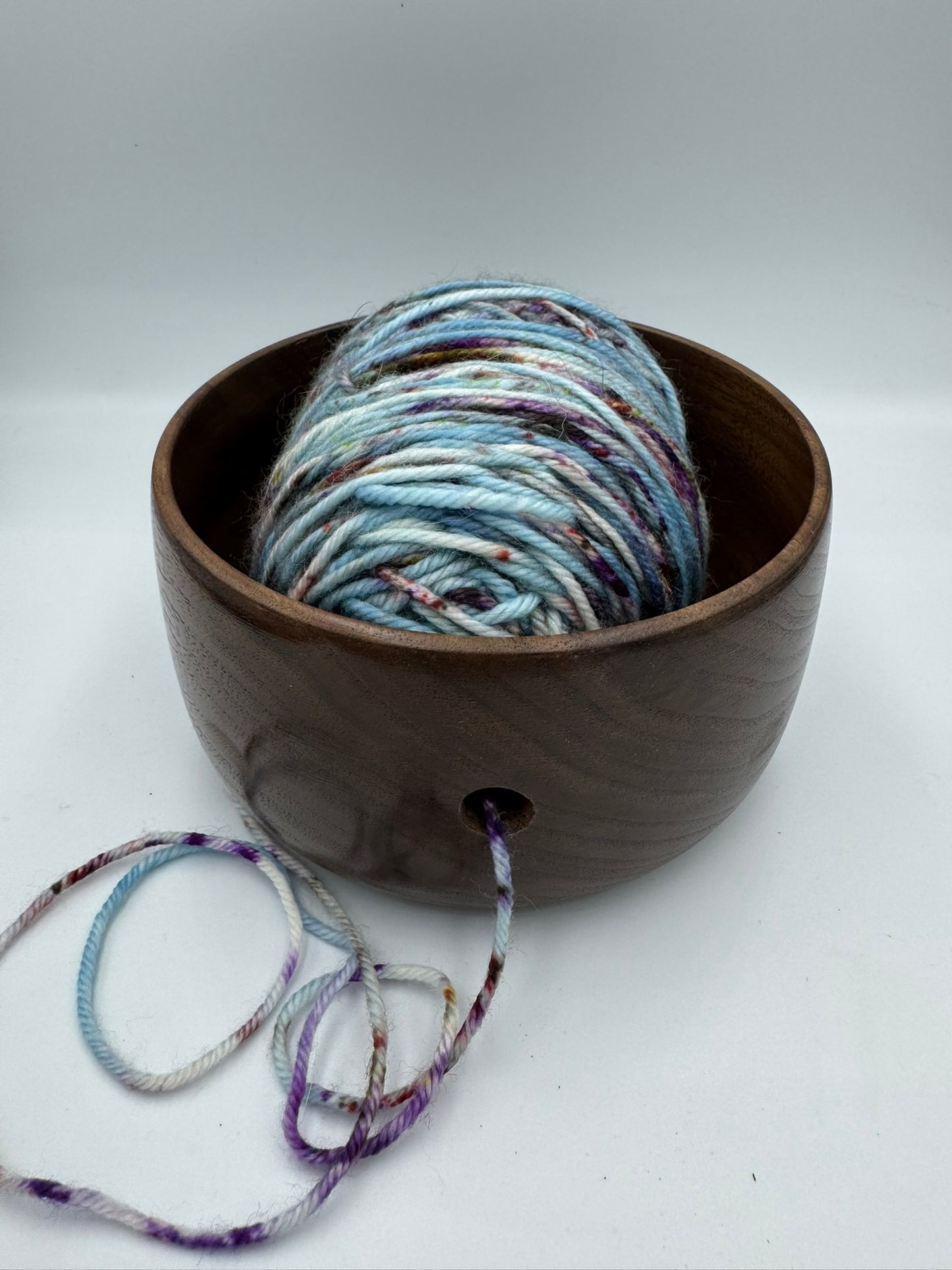 Wood Yarn Bowl -- Black Walnut