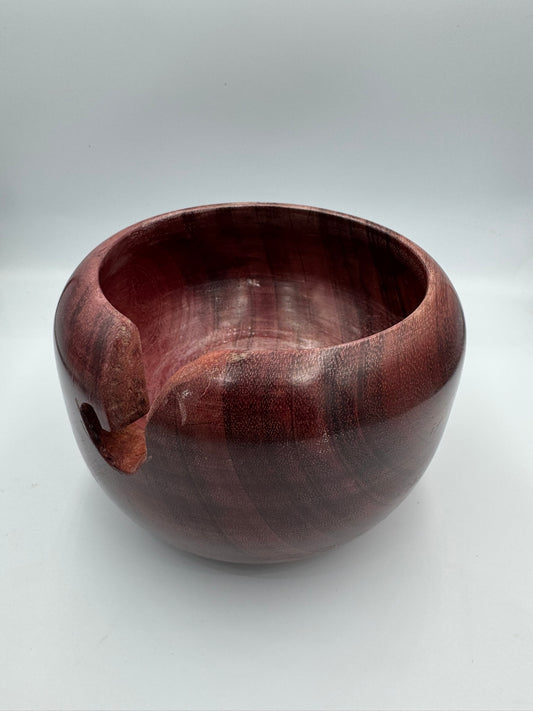 Wood Yarn Bowl -- Purpleheart